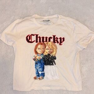 Chucky and Tiffany cropped shirt